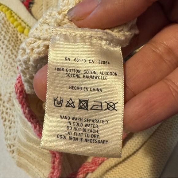 ANTHROPOLOGIE Angel Of The North Sweater Sz S Pom Poms‎ Fringe Long
Sleeves BOHO - Picture 11 of 11